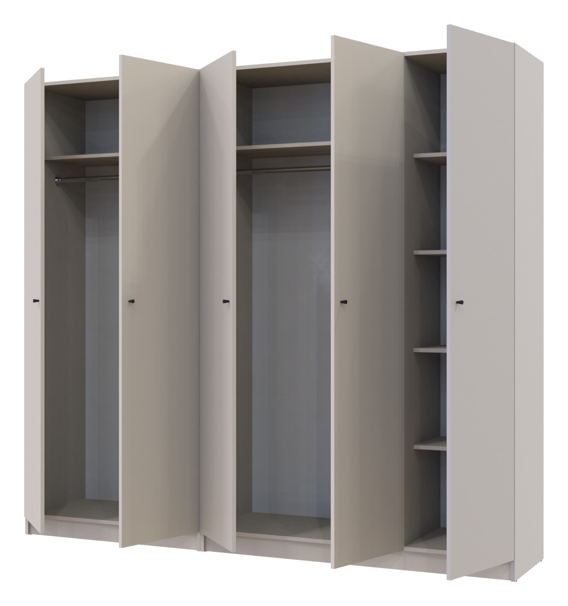 Шафа для одягу комплект Промо Кашемір 2+3 ДСП 225х48х204 (80737673) 4