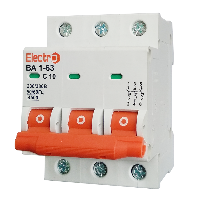

Автоматический выключатель ВА 1-63 4,5kA 20A 3P С Electro