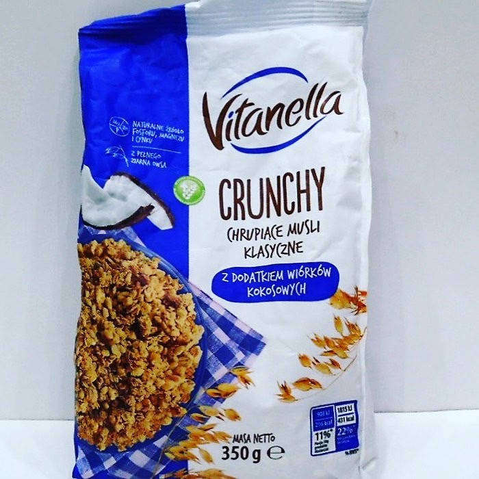 

Мюслі хрусткі (Кранчі) Vitanella Crunchy з шматочками з кокосом(350г)