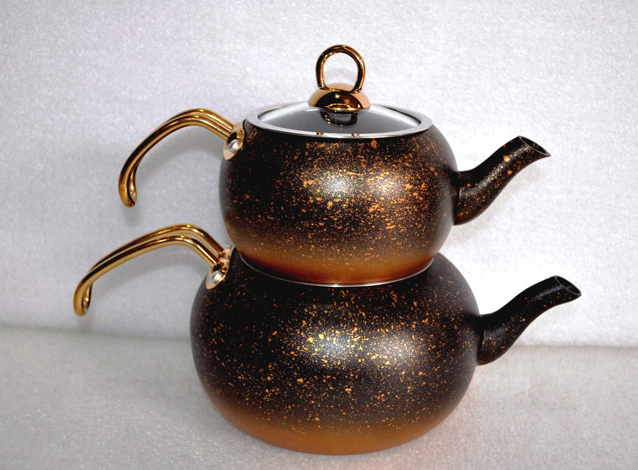 

Двухярусный чайник O. M. S. Collection 8210-M Gold (1 /2 л), Золотистый