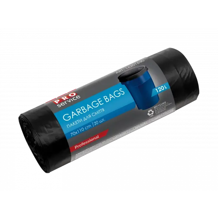 

Пакеты для мусора черные LD 120л 20шт Standard PRO service