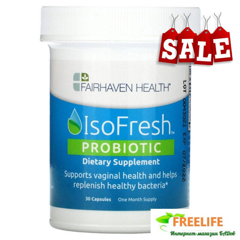 

Fairhaven Health, Пробиотик IsoFresh, 30 шт., официальный сайт, FHH-00224