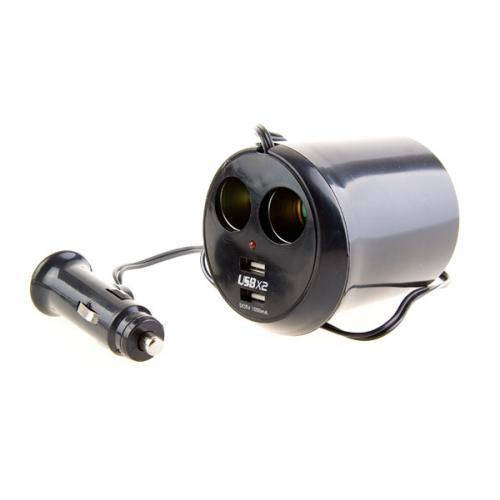 

Удл. прикуривателя 2+2USB (1000mA) провод/предохр. (WF-0309) (WF-0309)