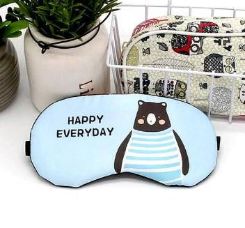 

Маска для сна "Happy everyday" с изображением Мишки, Голубой