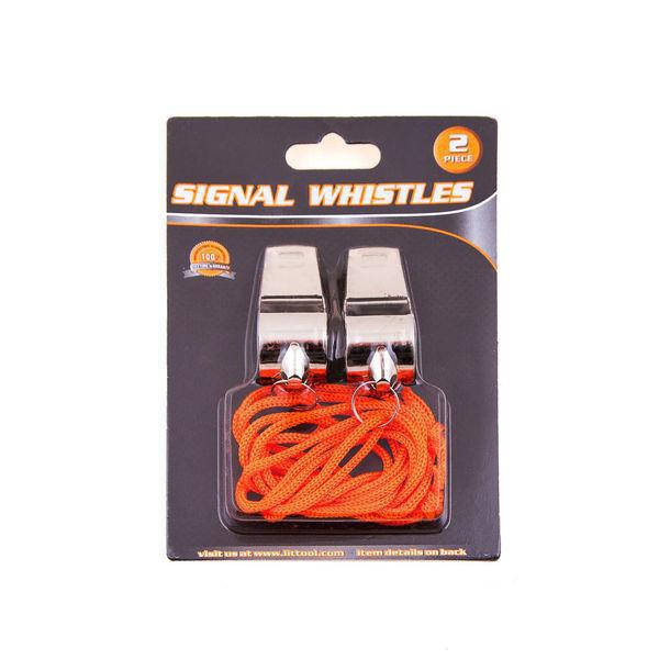 

Свисток металлический на шею сигнальный (2шт в уп)