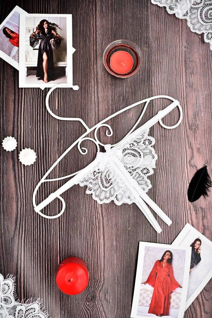 

Сексуальные стринги с разрезом Белые. Размеры от XS до XXL 48, Белый