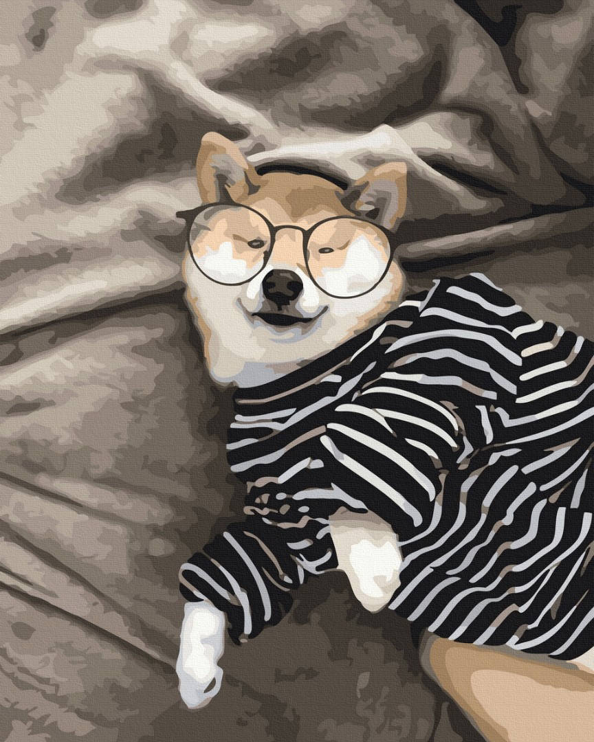 

Картина по номерам Brushme Умная собачка @rocky.and.rudy OGX36658 40x50 см