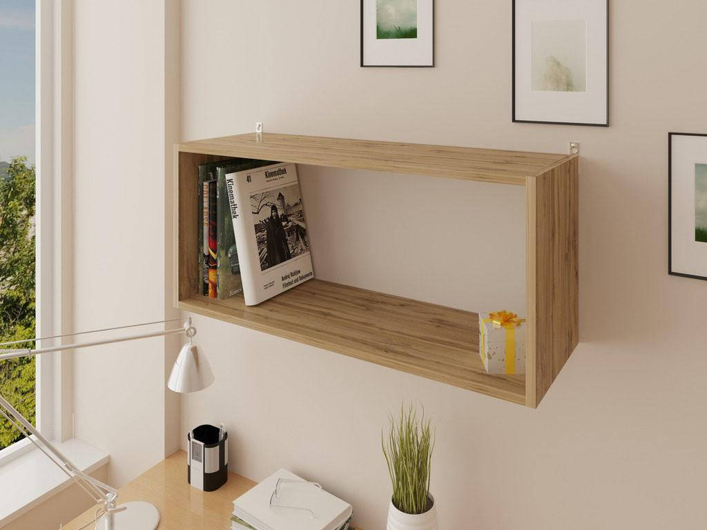 

Длинная Навесная книжная полка-1 для книг и декора Пехотин в детскую комнату 80*28*36