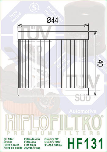

Масляный фильтр HIFLO HF131 на мотоциклы