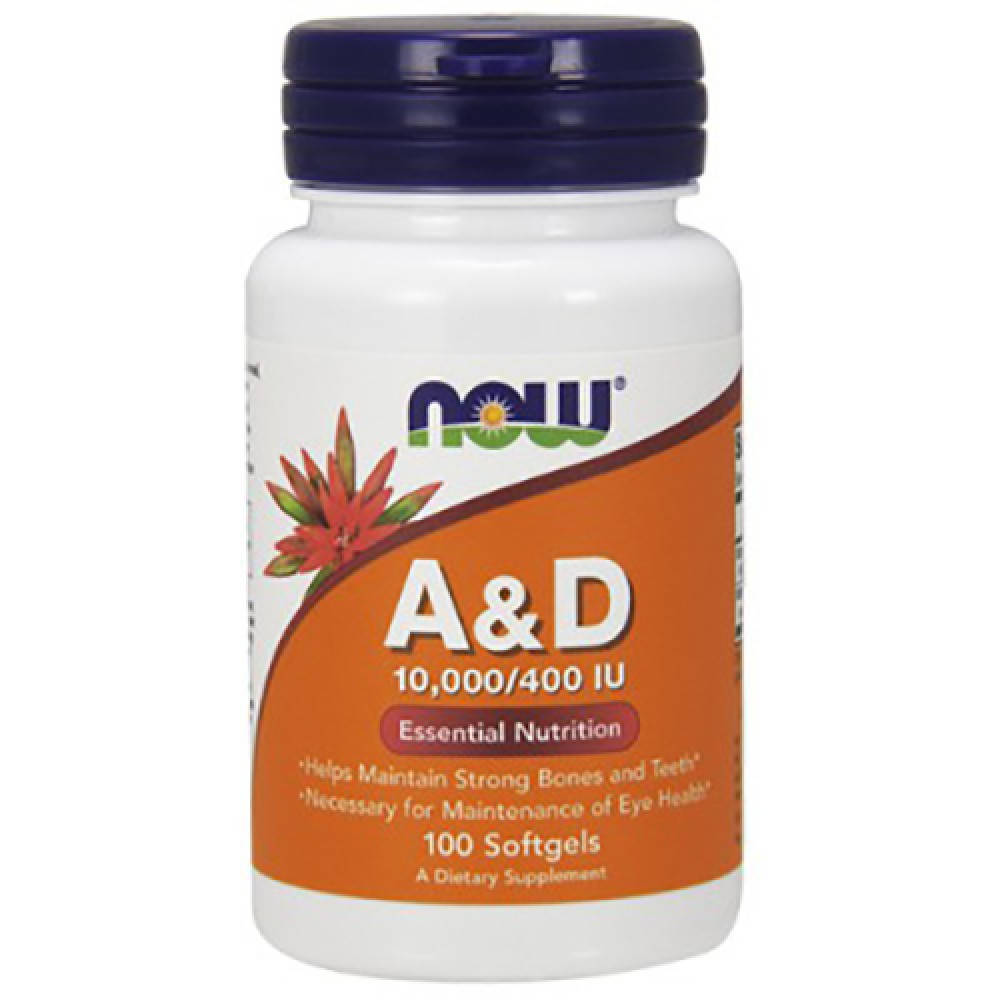 

NOW Vitamin A&D 10,000/400 IU 100 soft