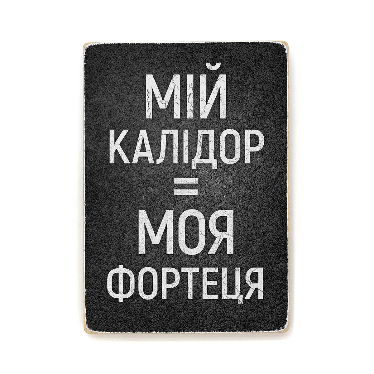 

Деревянный постер "Мій калідор = моя фортеця" 58.4, 41