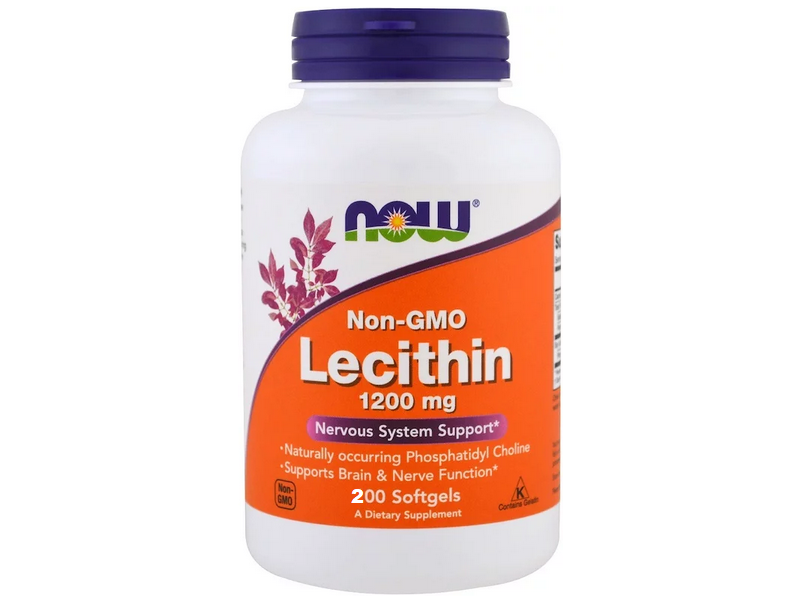

Лецитин, Lecithin, Now Foods, 1200 мг, 200 капсул