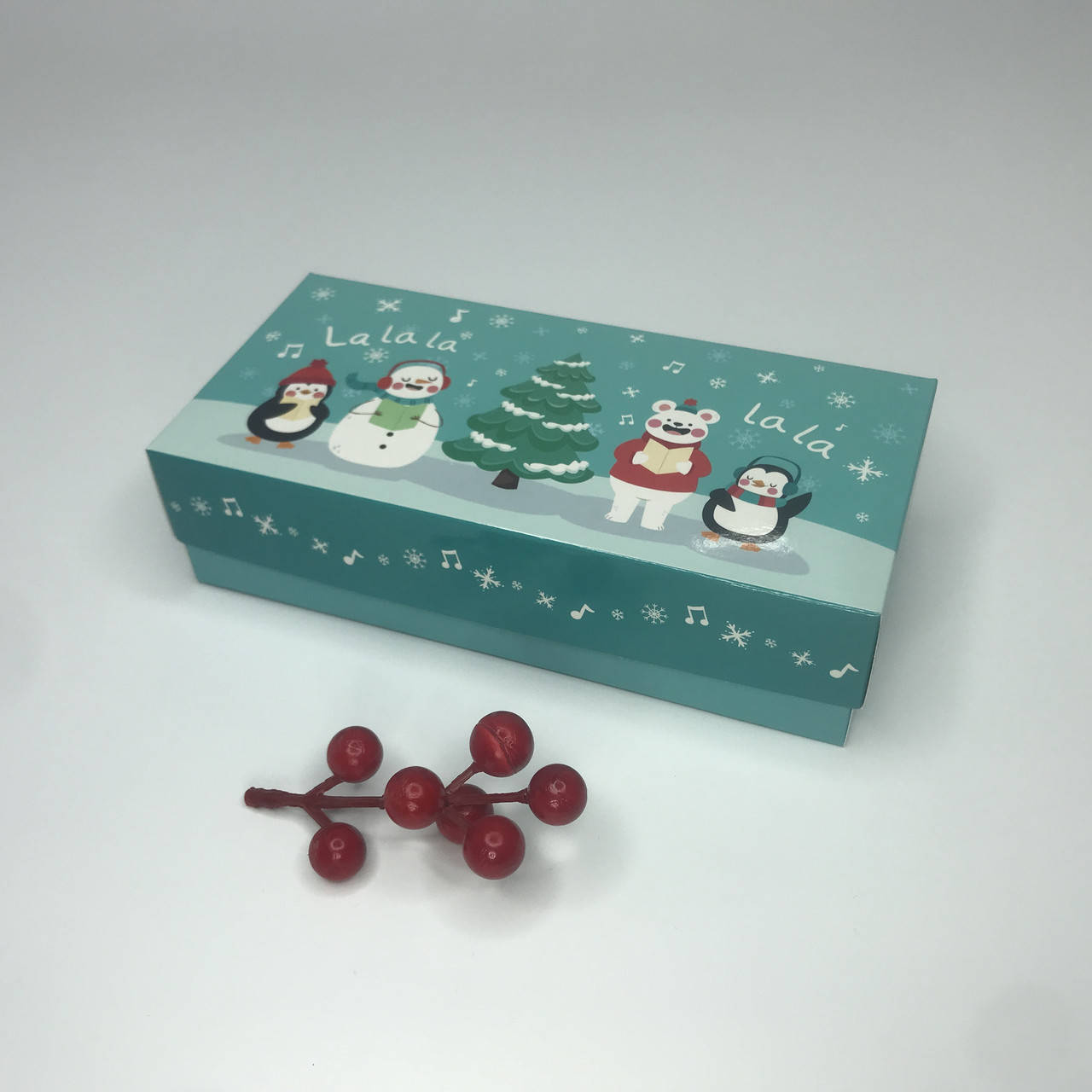 

Коробка для подарка, 200*90*50 мм, без окна, "La-La-La", Разные цвета