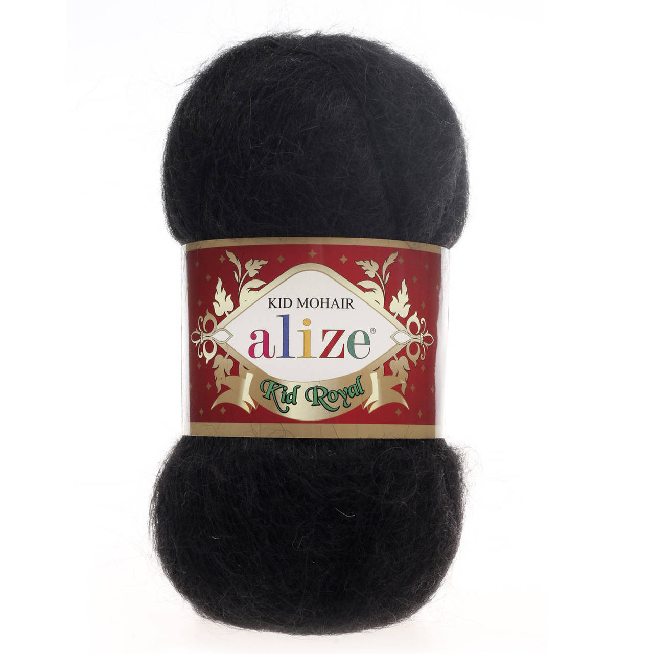 

Alize KID ROYAL 50 (Ализе Кид Рояль) № 60 черный (Пряжа мохер, нитки для вязания)