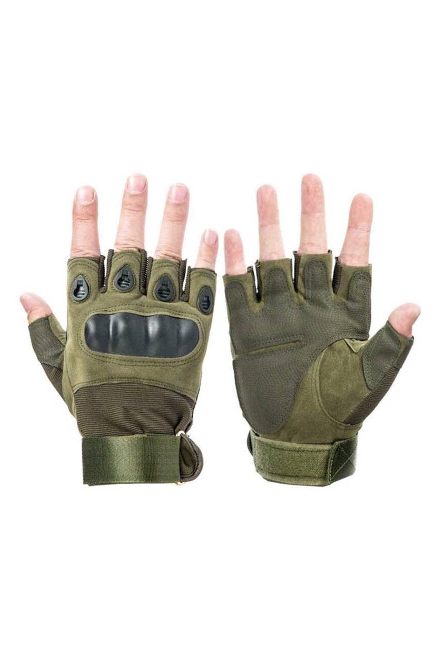 

Перчатки армейские Combat Green беспалые военные без пальцев