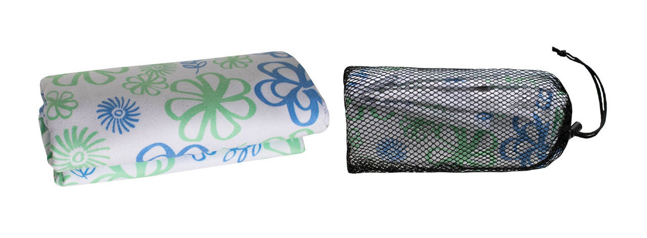 

Полотенце из микрофибры Tramp 65 х 135 см TRA-162 белое с цветами