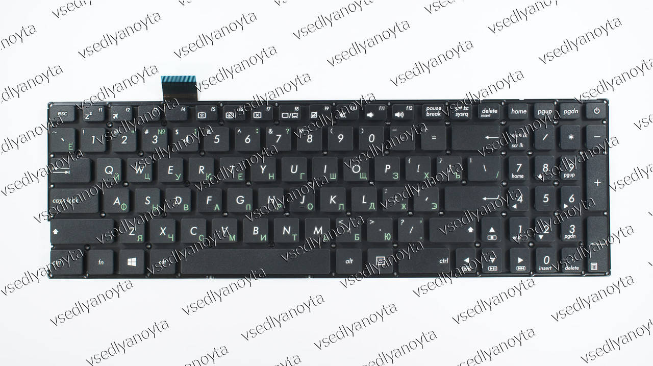 

Клавиатура для ноутбука ASUS (X542 series) rus, black, без фрейма, Черный