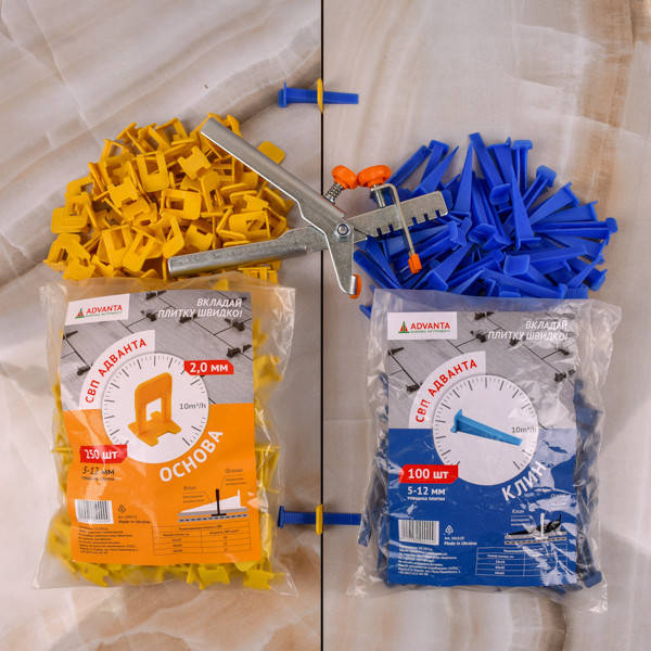 

Комплект СВП Advanta Mini 2мм (300 клинов + 1000 основ + инструмент)