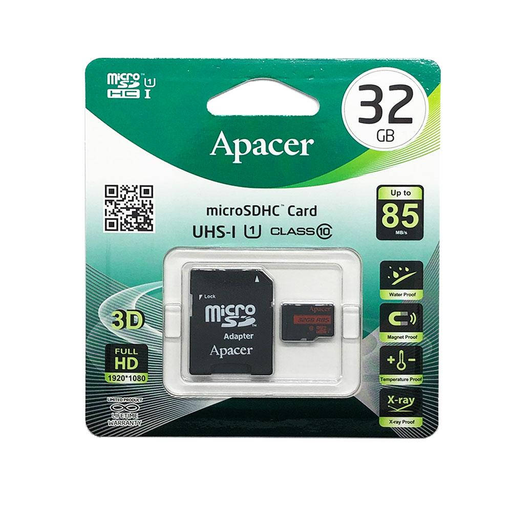 

Карта памяти microSD / SDHC (UHS-I(1)) Apacer 32Gb (class 10) + адаптер