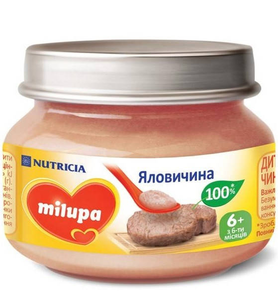 

Milupa Пюре мясное Говядина 6м+ (80г)