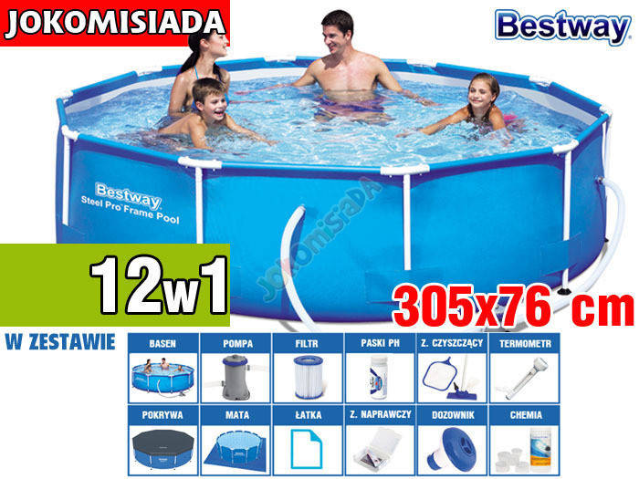 

Бассейн каркасный BESTWAY 305x76 см євро