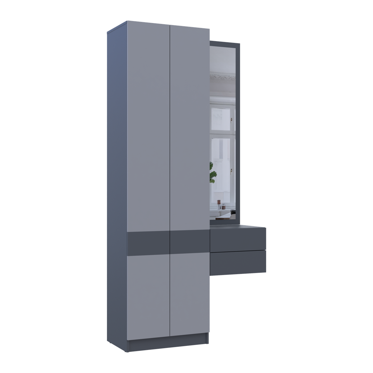 Передпокій Doros Сола 1+2 Doros Графіт/Сірий ДСП / дзеркало 105х40х215 (42005153) 7