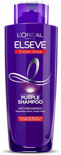 

Тонуючий шампунь L'oreal Paris Elseve Color Vive Purple для освітлених і мелірованого волосся 200мл