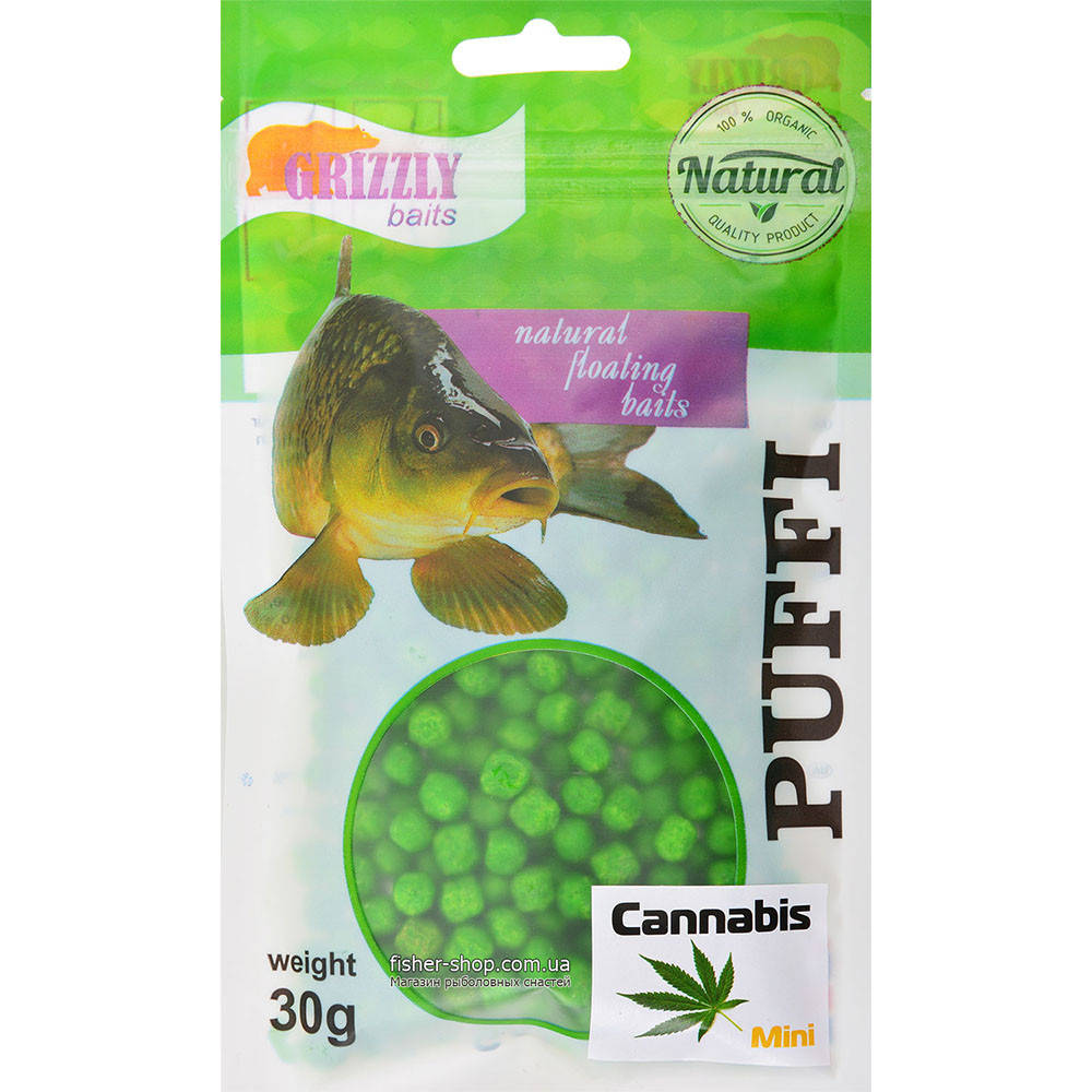 

Воздушное тесто Grizzly Baits Puffi Cannabis (Конопля) 8мм 30г