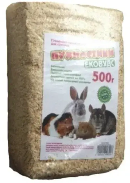 

Опилки для грызунов Пушистики ЭКОВУДС 500 г
