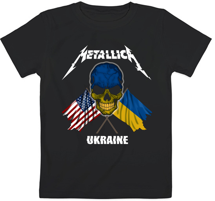 

Детская футболка Metallica - Ukraine (чёрная) 9-11