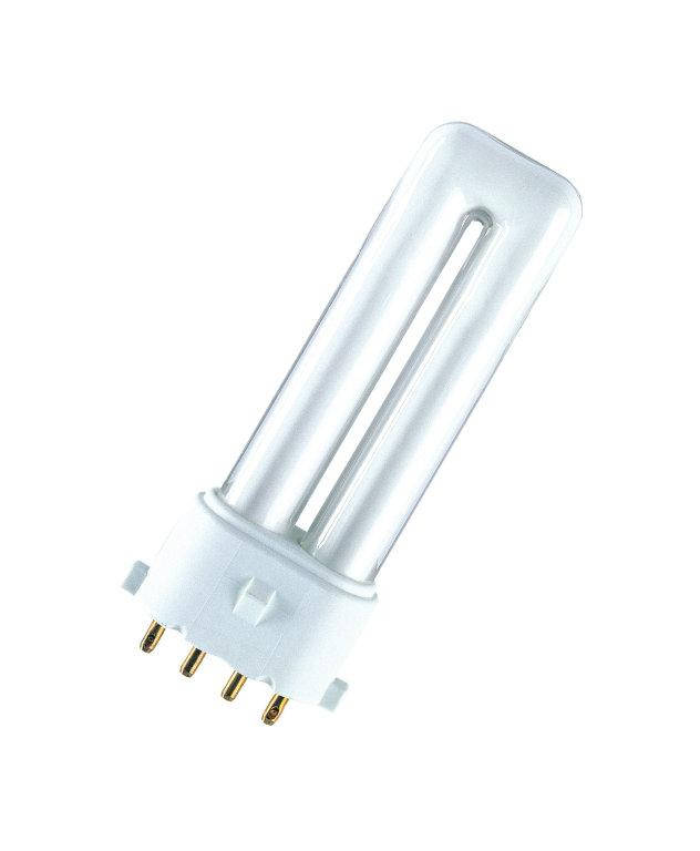 

Лампа люминесцентная компактная 144мм, 9w, 600Лм, 4000K, Ø12мм, 2G7 Osram [4050300020174] Осрам DULUX S, E 9W,