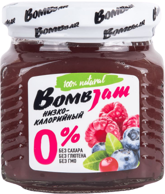 

Низкокалорийный джем Bombjam Лесная Ягода (250 грамм)