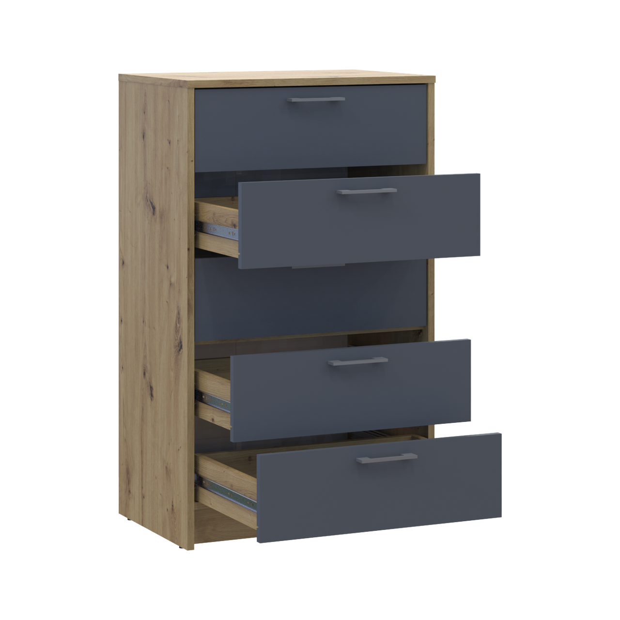 Комод Doros Ронді Дуб Артізан/Графіт 5 шухляд 60х40х100 (41516188) 5