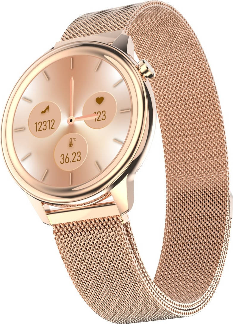 

Умные часы Lemfo F80 Metal с поддержкой измерения давления и температуры (Золотой)