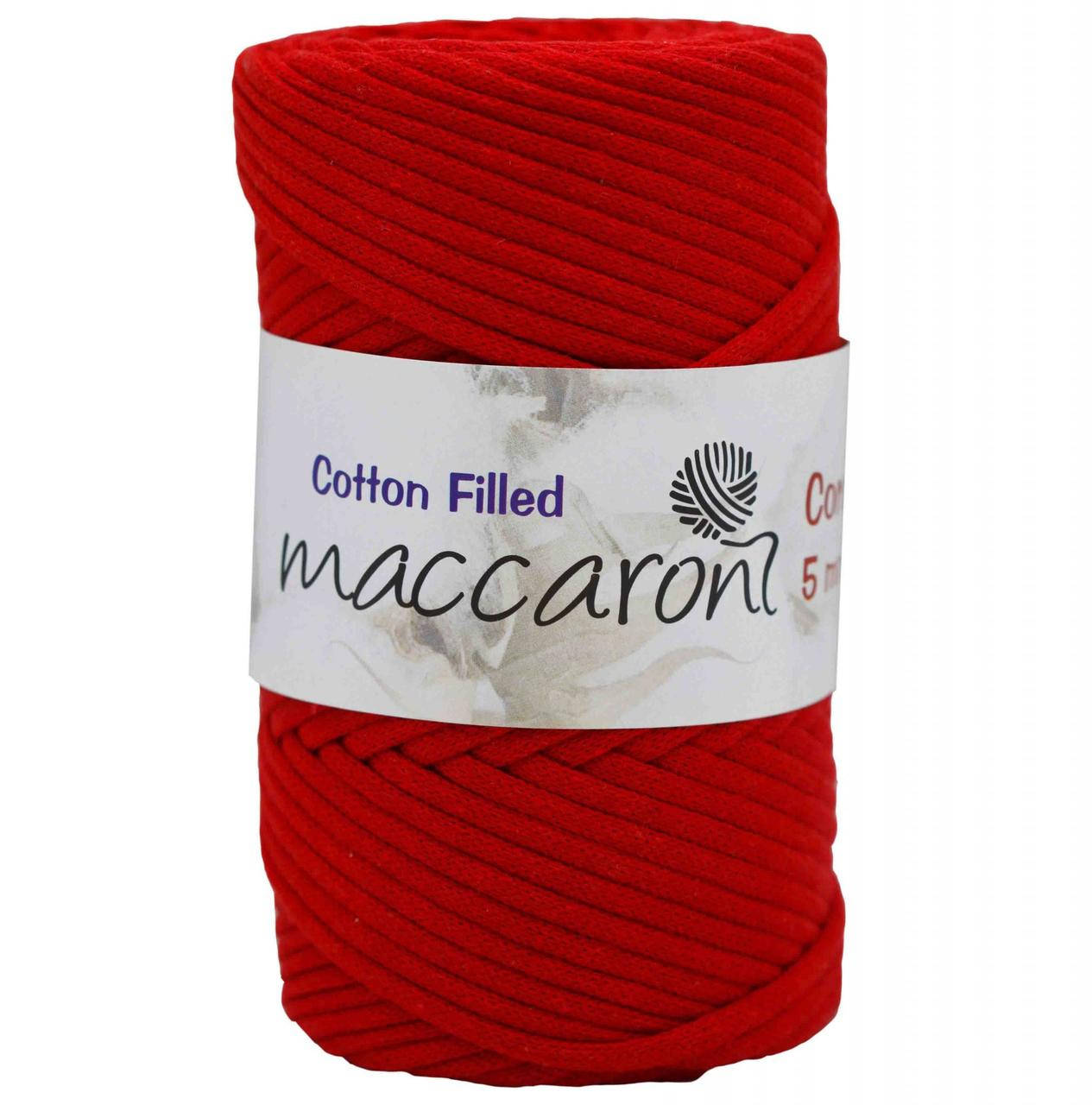 

Хлопковый шнур Cotton Filled Maccaroni с сердечником 5 mm ,красный