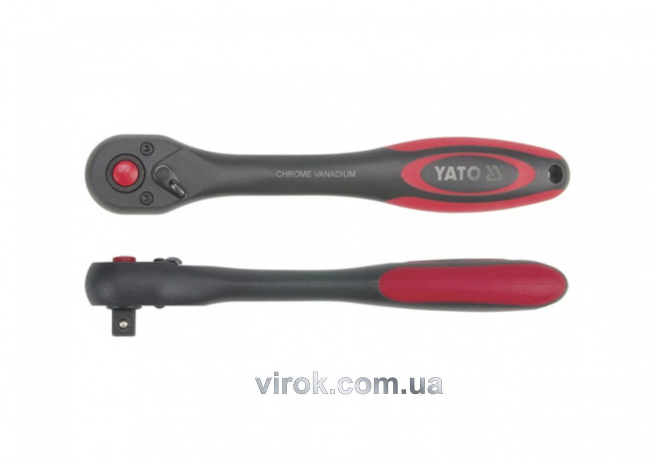 

Трещотка 1/2" с изогнутой ручкой YATO 257 мм 72 зубца YT-0295