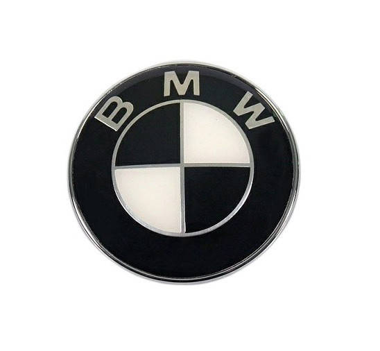 

Эмблема значок BMW на капот/багажник 82 мм бело-черный