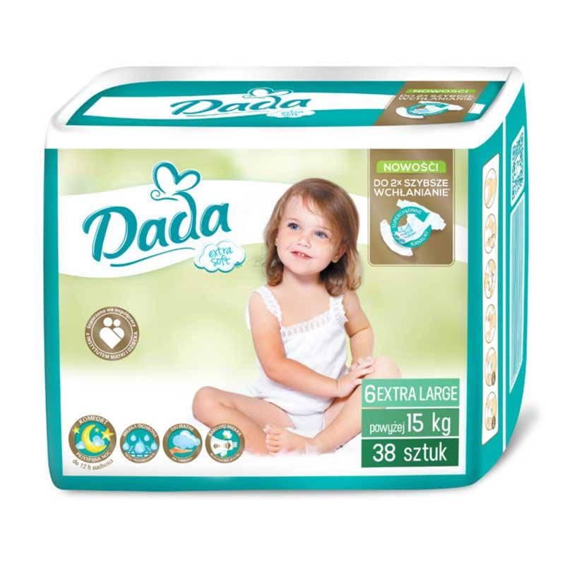 

Подгузники Dada Extra Soft 6 (15+ кг), 38 шт, Алый