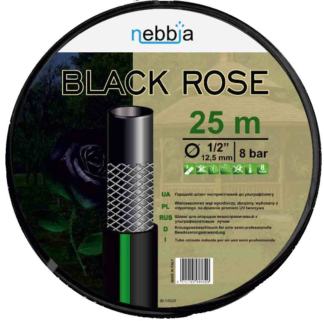 

Шланг поливочный NEBBIA BLACK ROSE 3/4" (19 мм) (25 М)(ИТАЛИЯ)