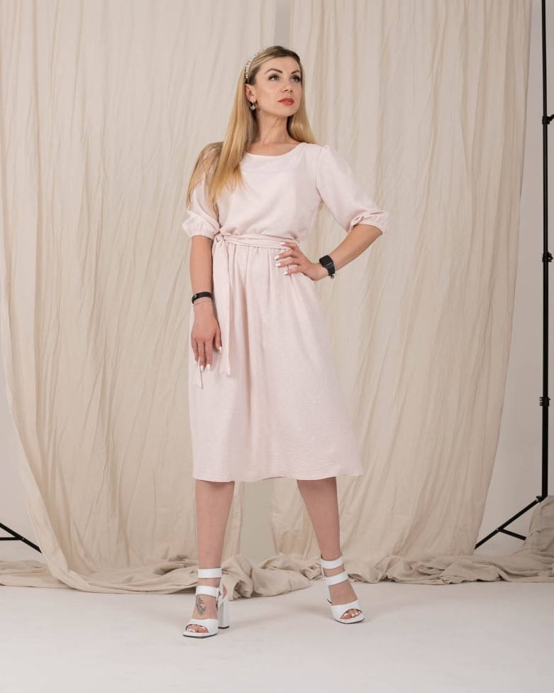 

Нарядное платье "366", молочное. Размеры 44,48,50,52,54.