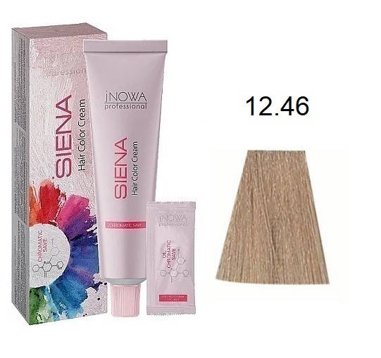 

Крем-краска для волос jNOWA Professional Siena Chromatic Save 12/46 Талая вода 90 мл