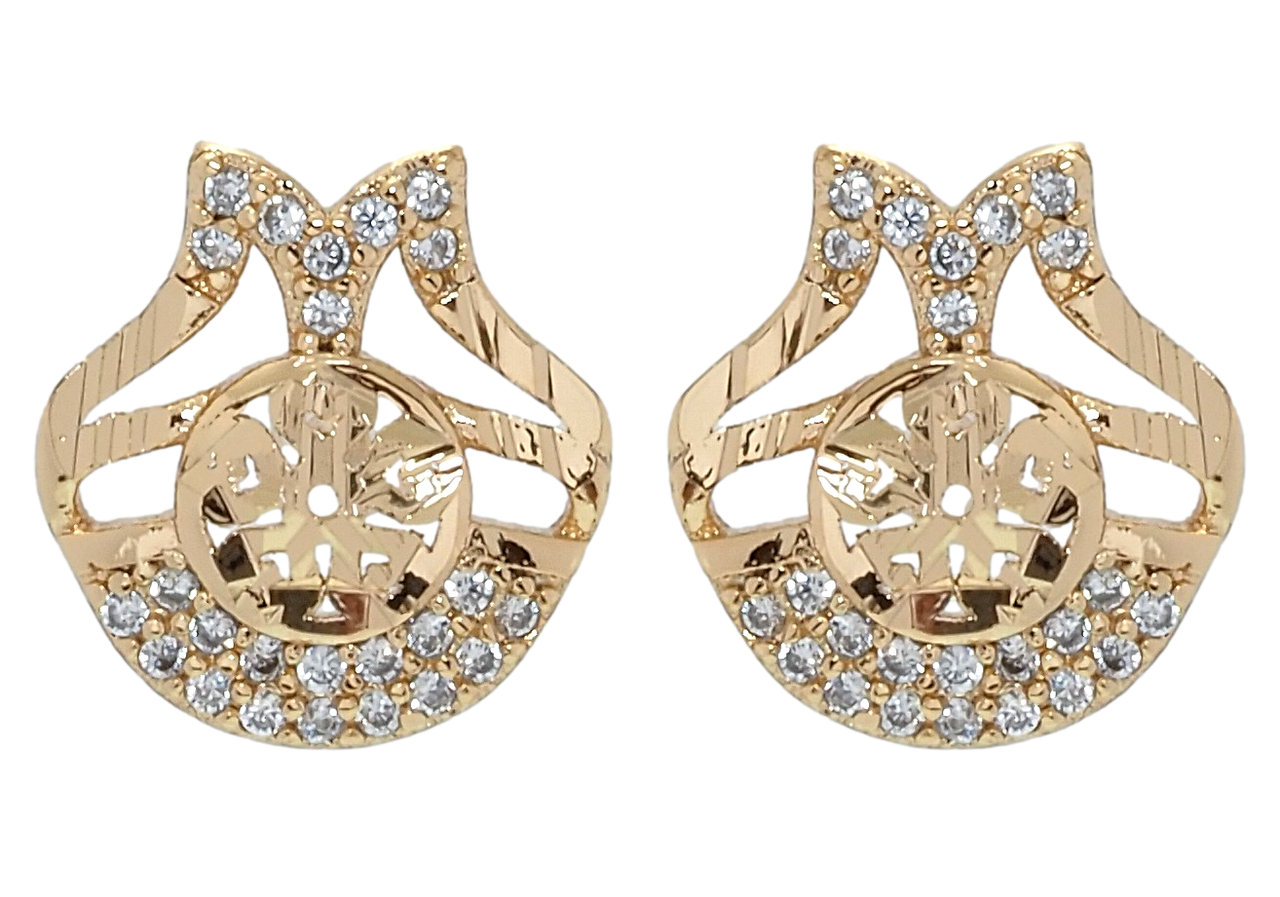 

Серьги Xuping Позолота 18K гвоздики (пусеты) "Декоративный орнамент с цирконием"