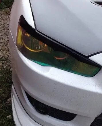 

Реснички на фары Mitsubishi Lancer X 2007+ г.в. Митсубиси Лансер Х, Черный