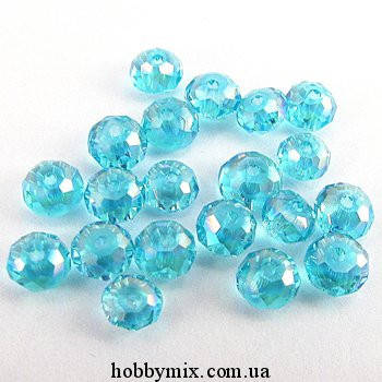 

Бусины хрустальные "сфера" 4 мм. голубые АВ (150 шт)