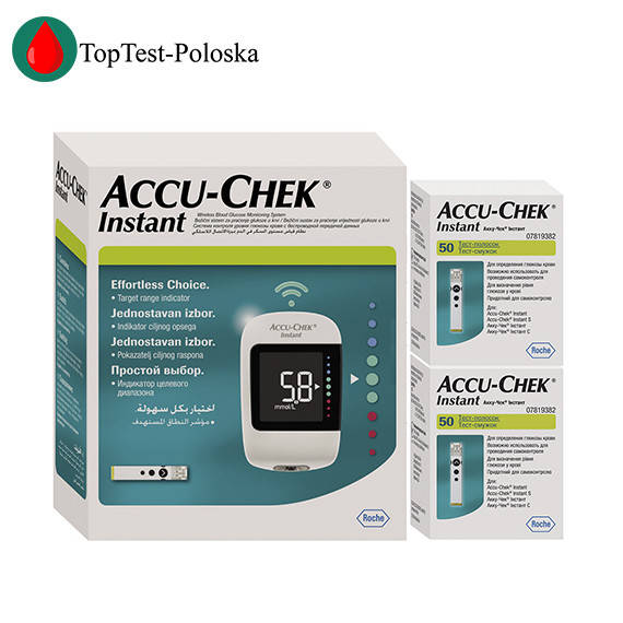 

Глюкометр Акку Чек Инстант (Accu Chek Instant) + 100 тест-полосок Акку Чек Инстант