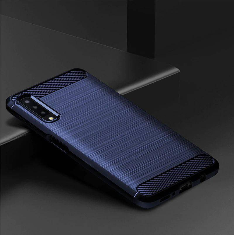 

TPU чехол накладка Urban для Samsung Galaxy A7 2018 (4 цвета) синий