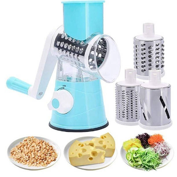 

Овощерезка Kitchen master Китчен мастер 3 насадки терка мультислайсер для овощей и фруктов Синий