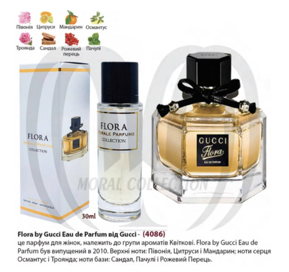 

Morale Parfums Flora Парфюмированная вода женская, 30 мл