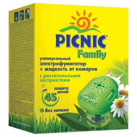 

Универсальный электрофумигатор + жидкость от комаров Picnic Family 30 мл