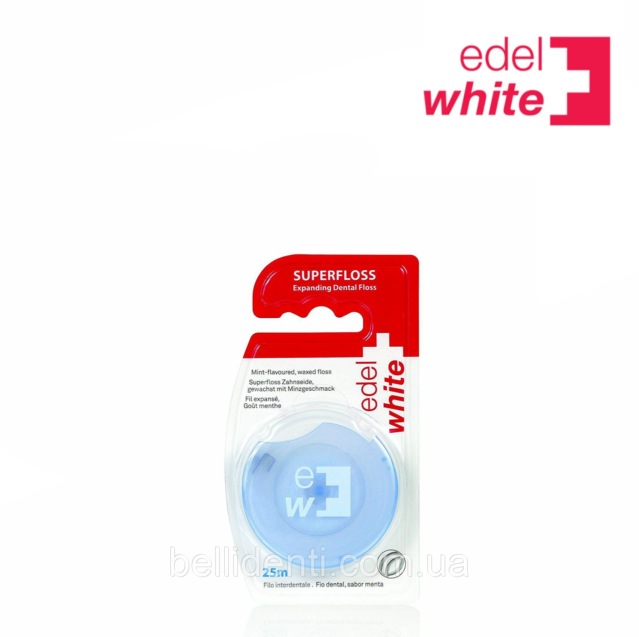 

Зубная расширяющаяся нитка-флосс Edel+White, 25 м